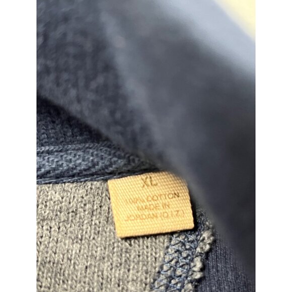 Paradise Collection Mens XL Navy Blue 1/4 Zip Pullover Sweatshirt Windbreaker - Picture 3 of 9